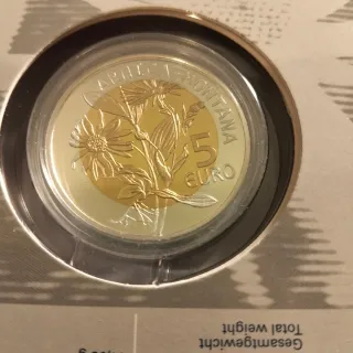 Moneta 5 Euro Argento Lussemburgo Arnica