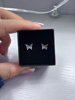 Pendientes Plata Ley 925 Mariposa