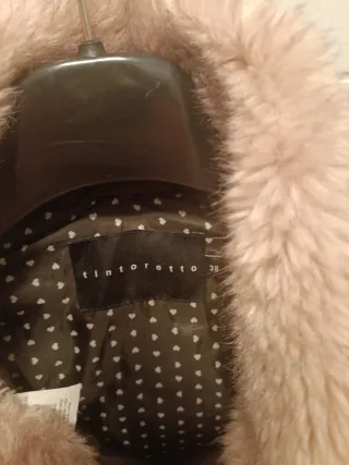 Abrigo Tintoretto verde militar con pelo