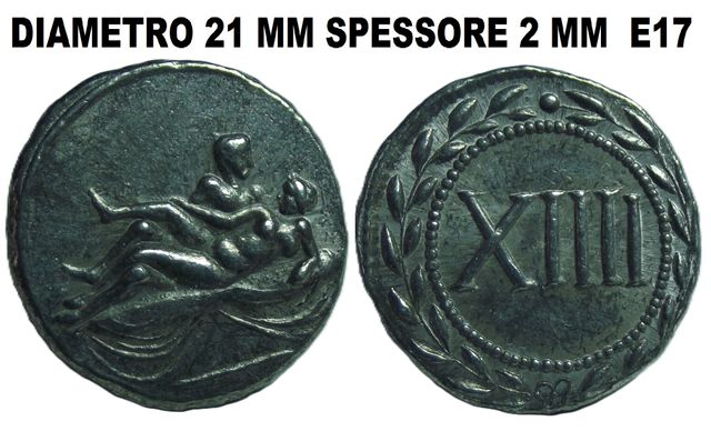 Réplica de moneda romana del sexo Spintrie código E17
