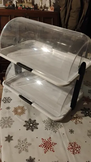 Expositor repostería 2 niveles acríli