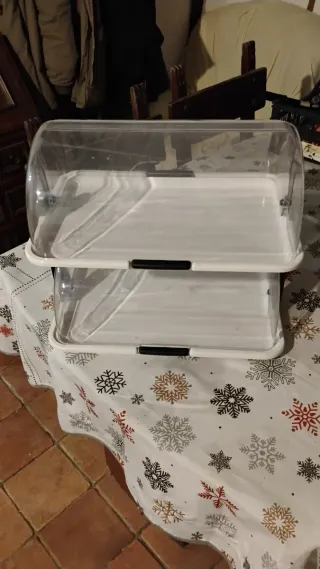 Expositor repostería 2 niveles acríli