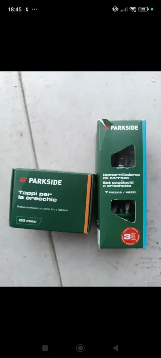 Set Parkside levigatrice e accessori