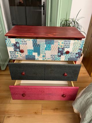 Cómoda 3 cajones patchwork