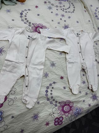 2 Pijamas de manga larga Bebé Gemelos 0-3 Meses