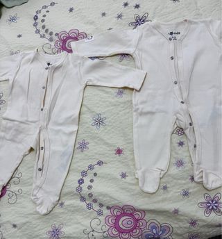 2 Pijamas de manga larga Bebé Gemelos 0-3 Meses