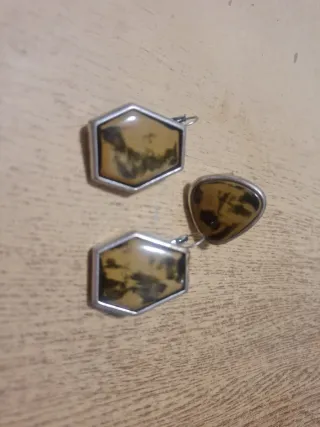 Conjunto de 3 pares de pendientes y anillo