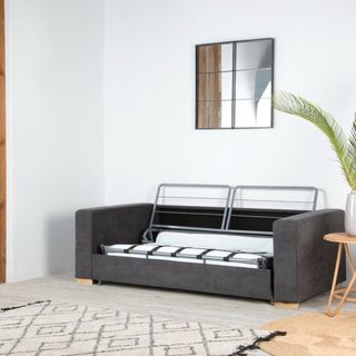 Sofá cama 3 plazas gris nórdico