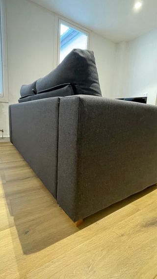 Sofá cama 3 plazas gris nórdico