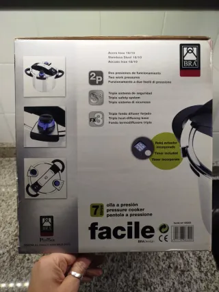 Olla Express Bra Facile 7L Acero Inox Nueva c/caja