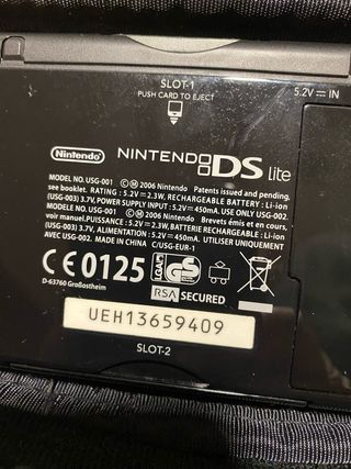 Nintendo DS Lite Negra