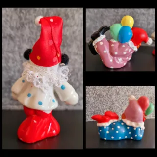 Statuine decor pagliaccio ceramica vintage anni 90