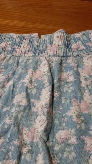 Gonna jeans floreale tg L