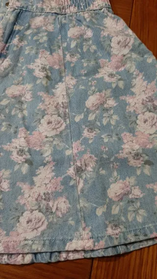 Gonna jeans floreale tg L