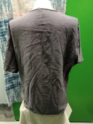 Camiseta casual morada claro de manga corta