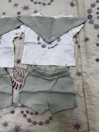 2 Conjuntos Verano Bebés gemelos Tortuga 0-1 Mes