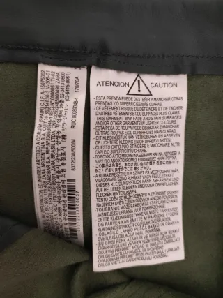 Pantalón polipiel Zara Talla M Verde Oscuro