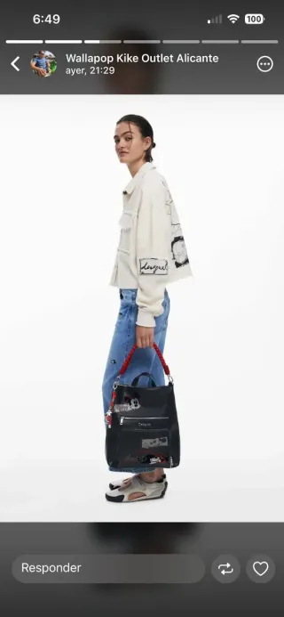 Mochila Mickey Desigual Negra