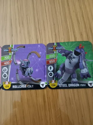 Cromos Invizimals: Steel Dragon, Rollcage, Reptyra