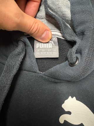 Felpa Puma Nera Logo Bianco