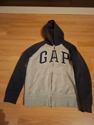 Sudadera Gap Gris y Azul con Cremallera