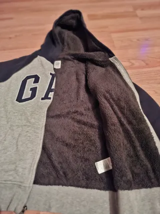 Sudadera Gap Gris y Azul con Cremallera