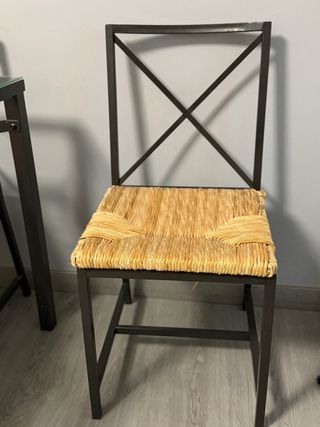 Mesa Comedor Cristal y Forja + 6 Sillas IKEA