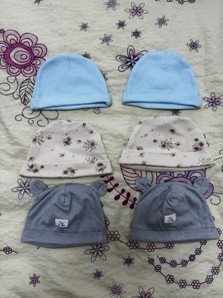 Lote de 6 Gorros Bebé Gemelos