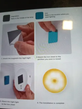 Lámpara con sensor, LED, USB NUEVOS