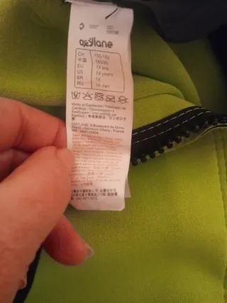 Traje Neopreno Oxilane Talla