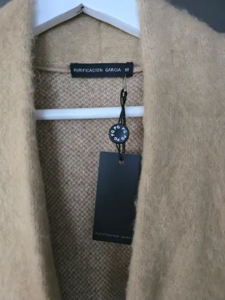 Chaqueta larga de punto Purificación García