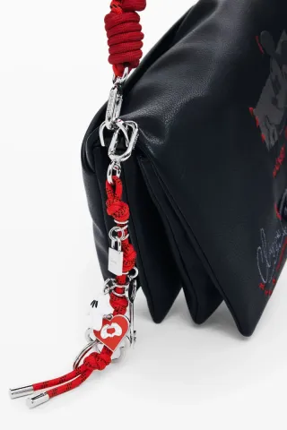 Bolso bandolera Desigual Mickey Negro/Rojo