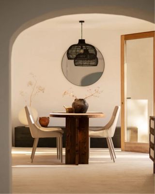 Mesa comedor madera maciza ovalada