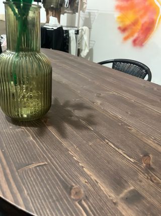 Mesa comedor madera maciza ovalada