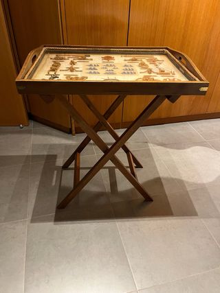 Bandeja marinera con nudos y barcos