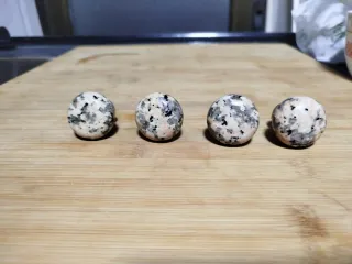 Antiguos pomos/tiradores de mármol vintage (4 unid