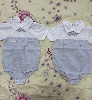 2 Peleles Ranitas Bebé Gemelos 0-3M