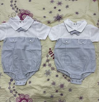 2 Peleles Ranitas Bebé Gemelos 0-3M