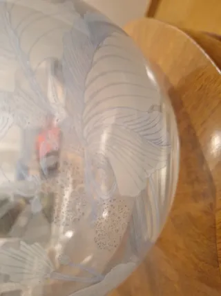 Vaso decorativo in vetro soffiato