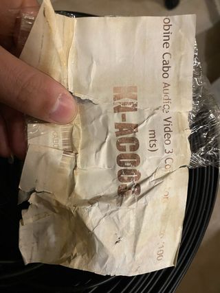 Bobine Cabo Audio e Video 3 Condutores Preto