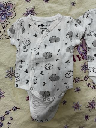 2 Bodies Cortos Bebés gemelos 0-3 Meses