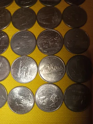 Lote 37 Monedas Quarters EEUU Estados