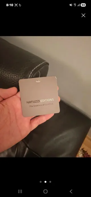 Sofá Natuzzi Editions Piel Negro