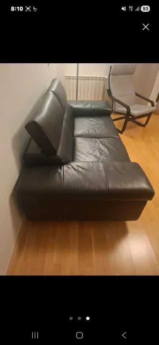 Sofá Natuzzi Editions Piel Negro