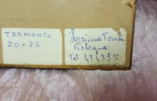 Luciana Tocchi Tramonto olio su cartone