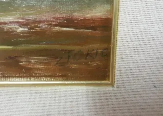 Luciana Tocchi Tramonto olio su cartone