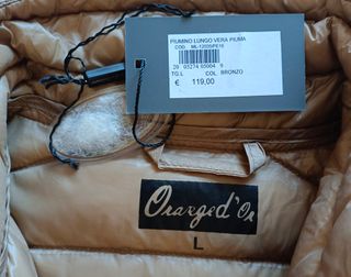 Piumino lungo in vera piuma d'oca