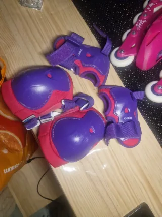 Patines infantiles rosas y azules