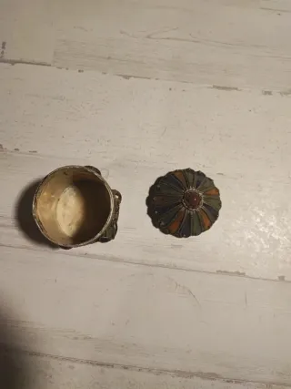 Cajita decorativa metal multicolor