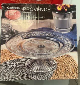 Alzatina in vetro trasparente